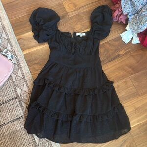 Francescas’s mini black dress
